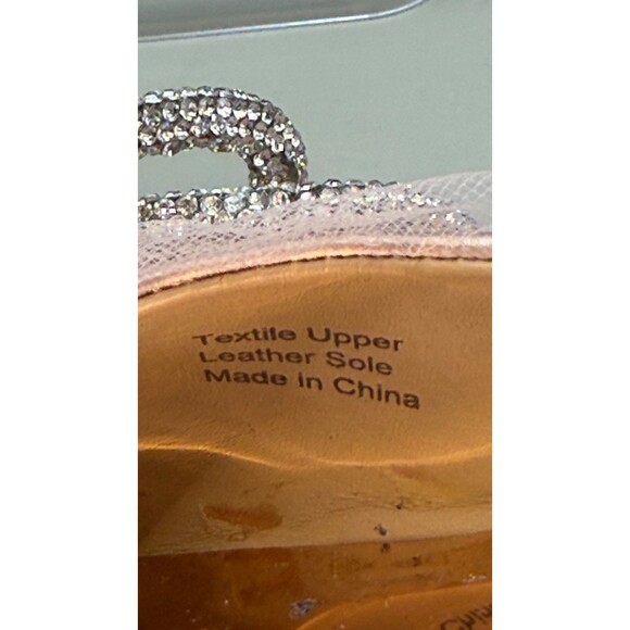 Badgley Mischka Womens Satin Crystal Bow Ankle Strap Heels Pink Size 7 - Picture 7 of 7